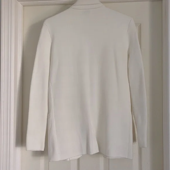 J. Crew Sweater Blazer Cream Ponte Knit Classic Stretch XS Professional - Picture 5 of 16